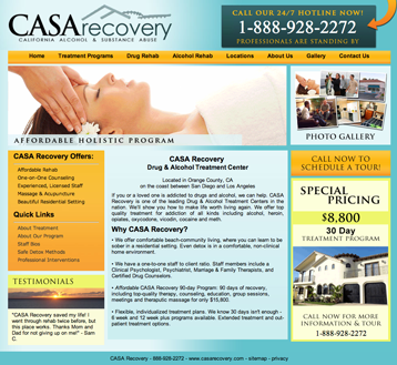 casa recovery designed by recovery marketing group